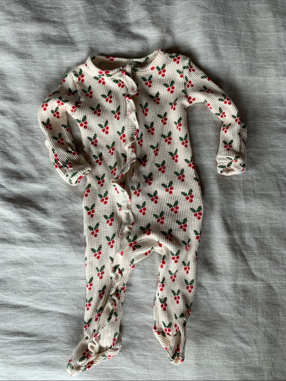 Spearmintlove Baby Christmas Holly Onesie